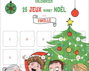 Calendrier de l’avent Famille – 25 jeux en Famille pour Enfants 2 à 10 ans - Calendrier de l'avent enfant et famille à personnaliser