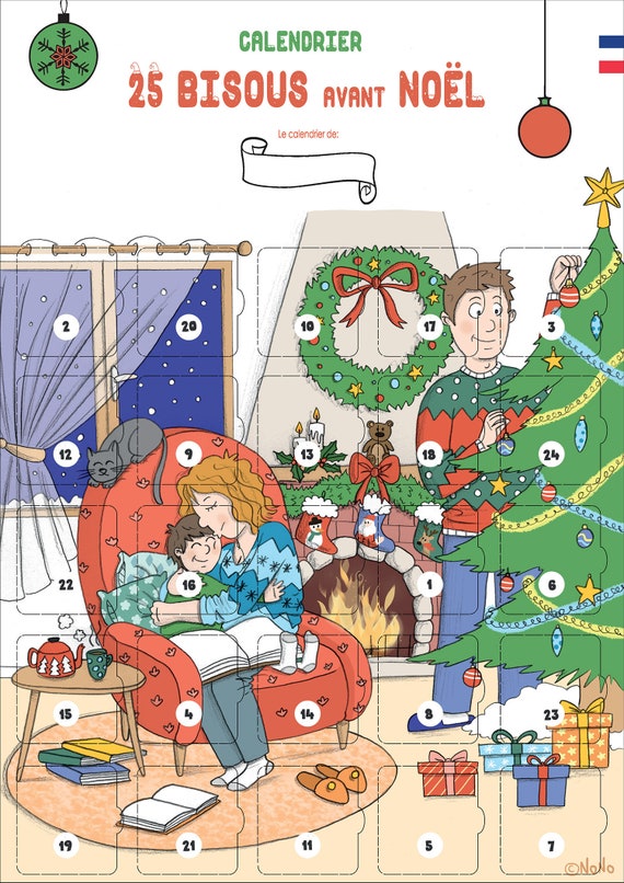 Kiss Advent Calendar 25 Kisses Before Christmas for Children 2-10 Years Old  Advent Calendar for Baby and Child to Personalize - Etsy