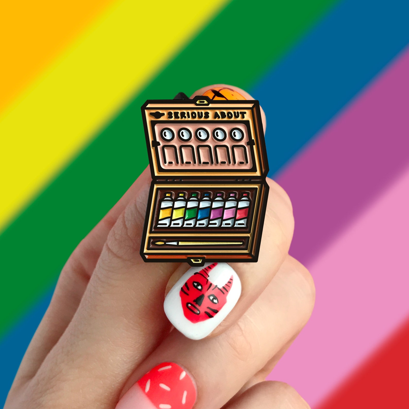 Artist Box enamel pin Etsy