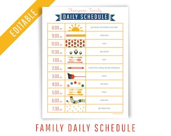Homeschool Schedule Etsy