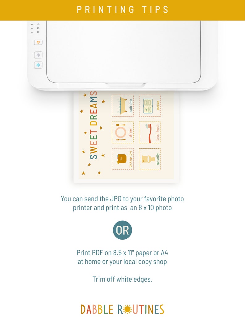 Editable Bedtime Routine Chart I Kids Visual Schedule (Digital Download) image 5