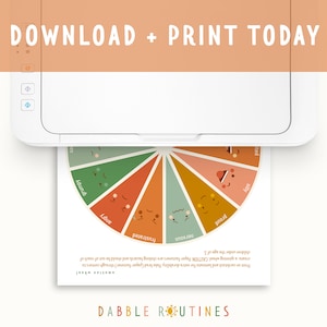 Printable Kids Emotions Wheel, Feelings Chart (PDF & JPG) - Etsy