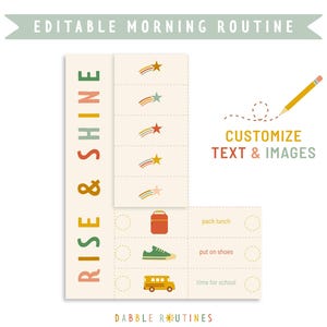 Morning Flip Done Routine Chart I Toddler Routines I Morning Visual Schedule I Kids Routine Chart I Ready for School Chart