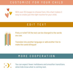 Editable Bedtime Routine Chart I Kids Visual Schedule (Digital Download) image 2