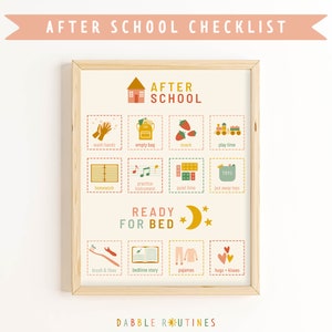 After School and Bedtime Checklist I Routine Chart I Custom After School Routine I Kids Daily Routine I Editable Bedtime Checklist I Evening
