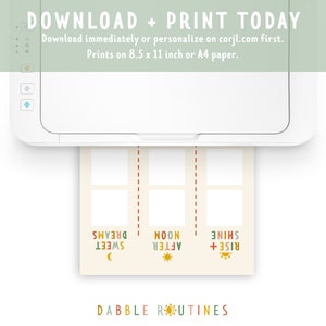 Morning Afternoon Evening Routine Chart I Kids Daily Routines I Personalized Routine Chart I Toddler Routines I Printable Routine Chart image 4