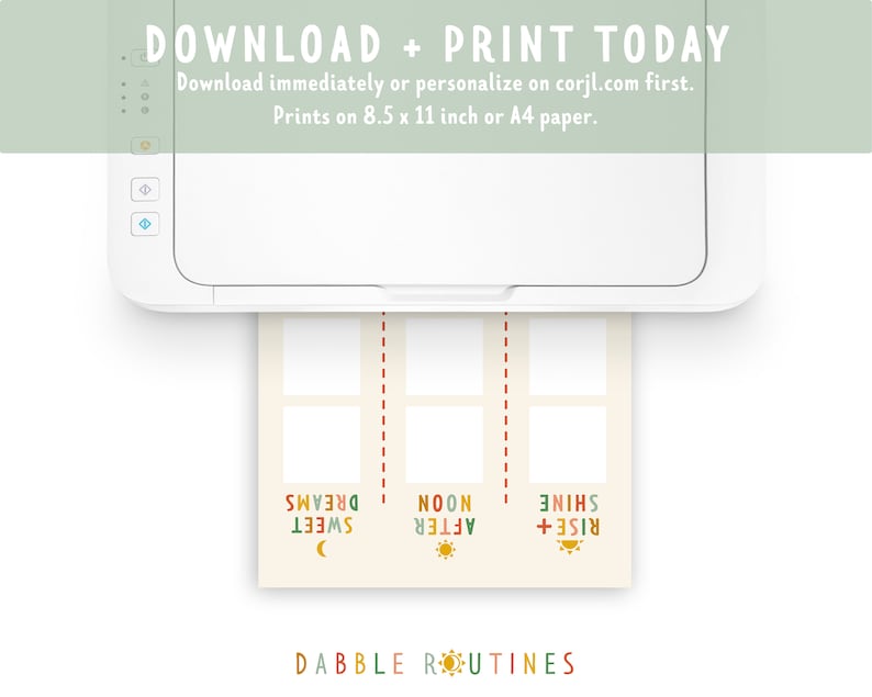 Morning Afternoon Evening Routine Chart I Kids Daily Routines I Personalized Routine Chart I Toddler Routines I Printable Routine Chart image 4