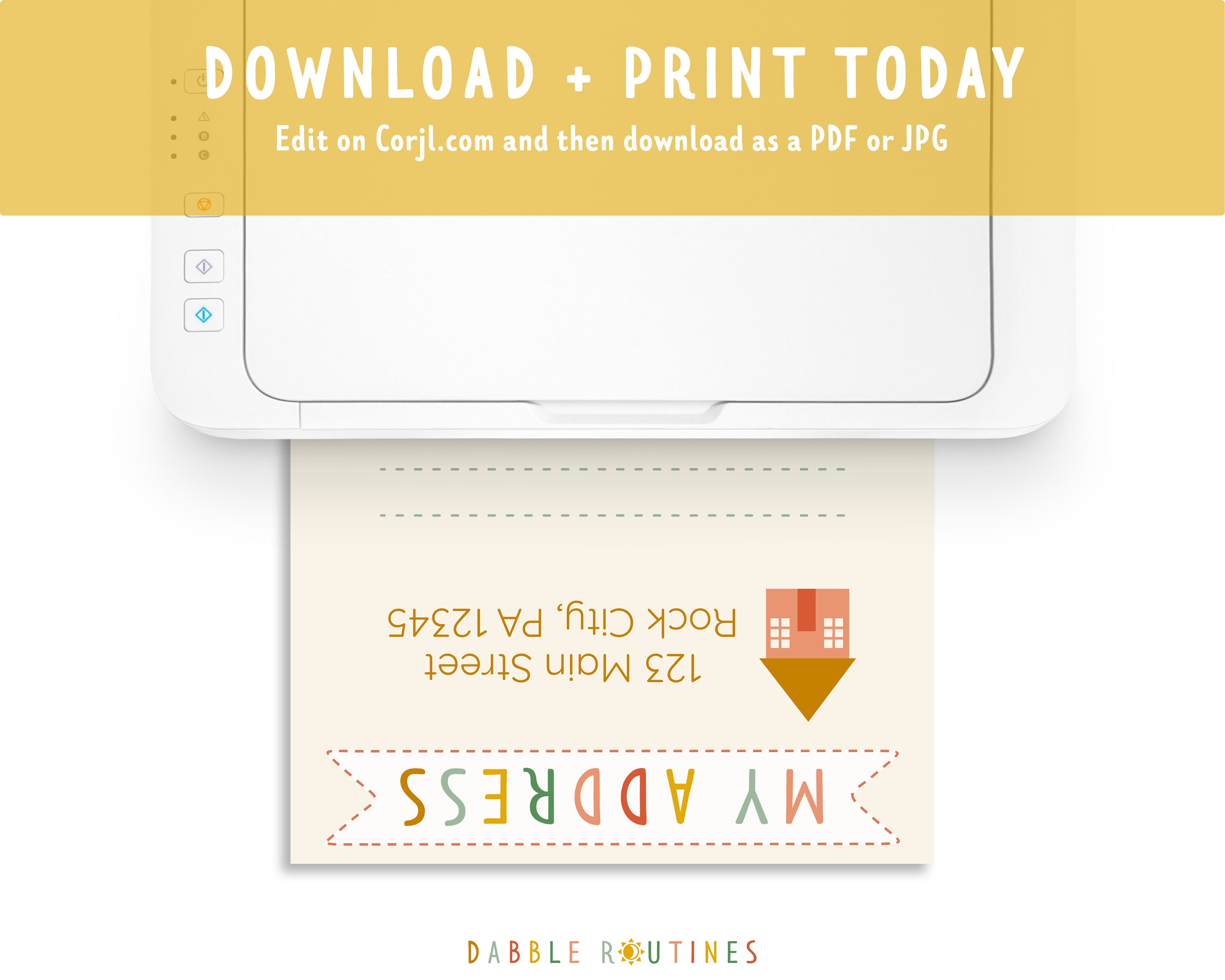 Printable Address and Phone Number Practice Sheets I Editable Life ...