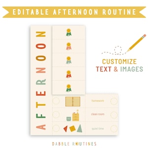 Afternoon Flip Done Routine Chart I Toddler Routines I Kids Visual Schedule I Chore Chart