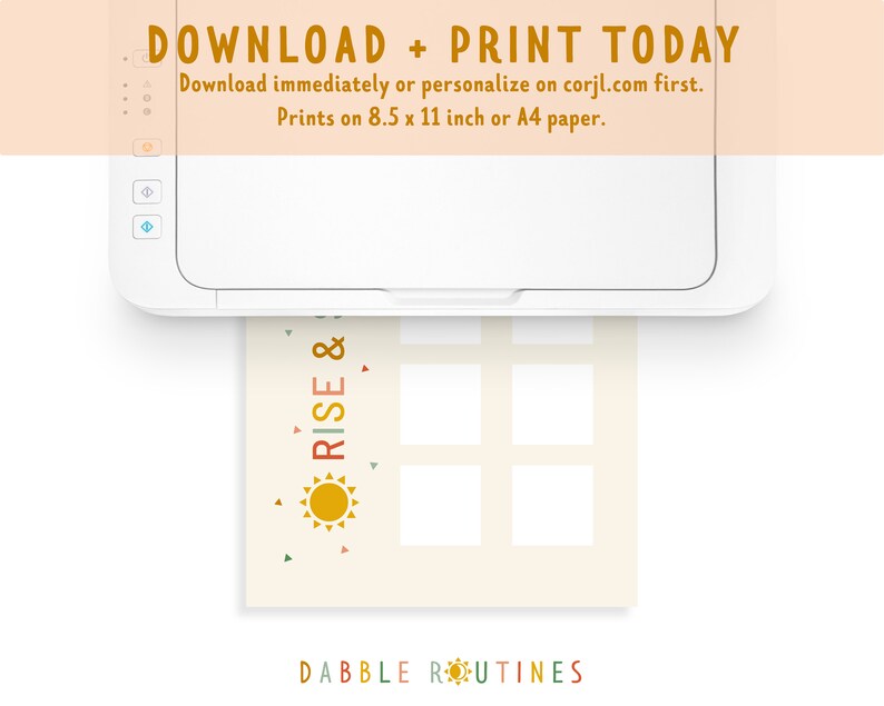 Editable Morning & Bedtime Routine Charts for Kids (digital Download ...