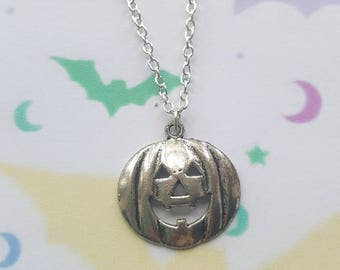 Pumpkin necklace, Halloween jewellery, Alternative, Punk jewellery, Pendant necklace, Halloween, Pumpkin, Horror, Gothic