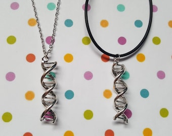 DNA helix necklace, DNA helix pendant, Pendant necklace, Science, Geek, Nerdy, Geek chic, Gifts for geeks, Science lovers, DNA, Helix