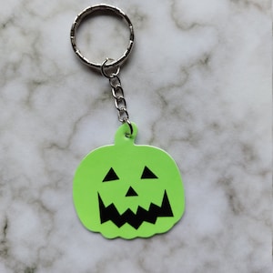 Glow in the dark Kürbis Schlüsselring, Kürbis Schlüsselring, Glow in the dark Keyring, Halloween Schlüsselring, Kürbis, Halloween, glow in the dark
