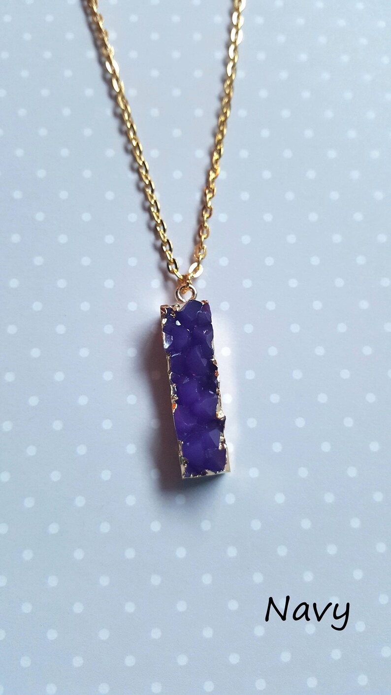 Pendant necklace Druzy pendant Faux druzy Resin druzy Druzy Druzy necklace Gold plated Resin druzy necklace