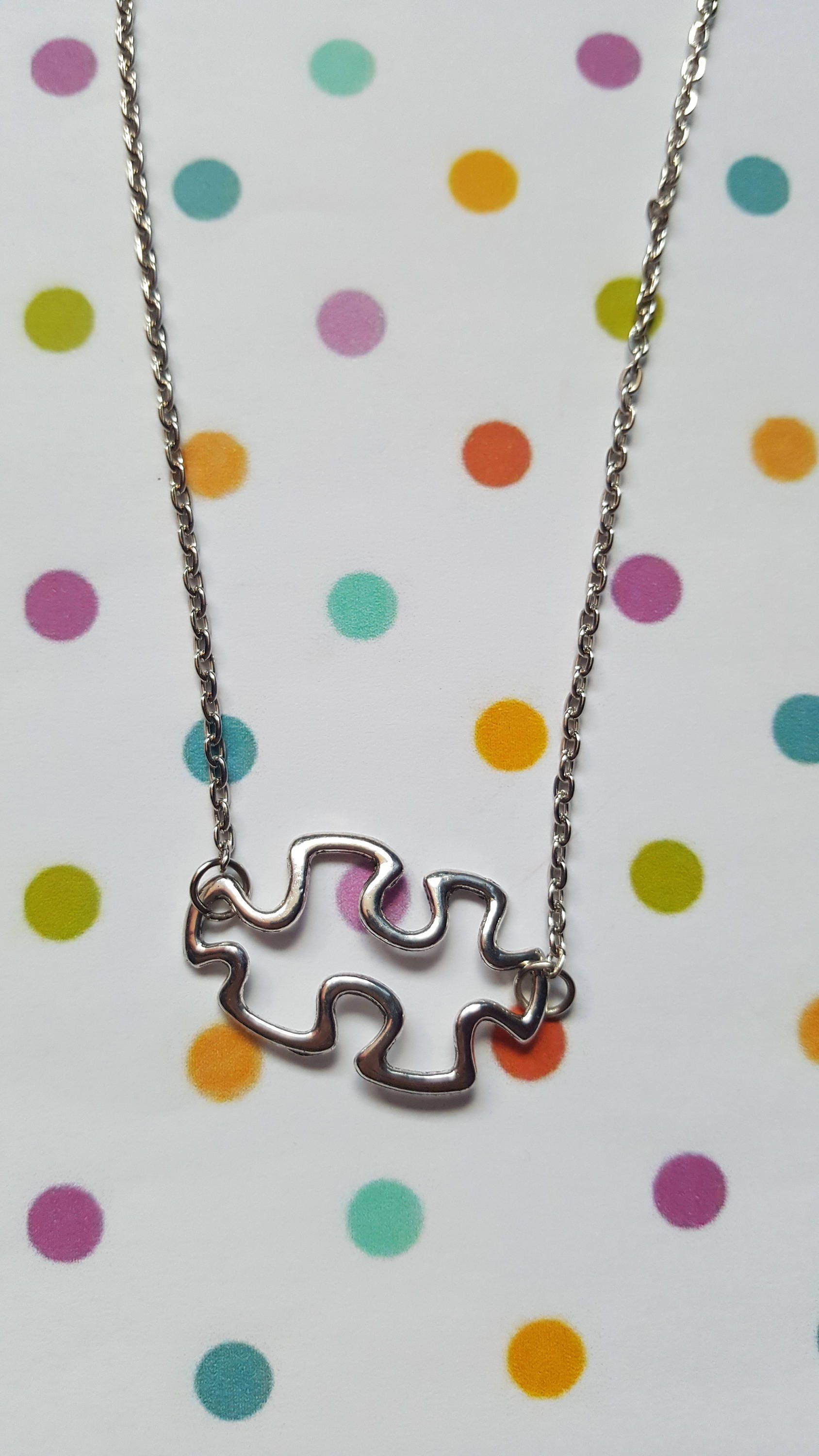 Jigsaw Necklace, Jigsaw, Puzzle Piece, Pendant Necklace, Quirky