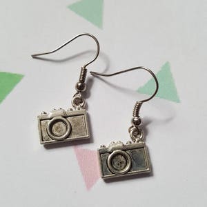 Kamera Ohrringe, Fotografie Schmuck, baumeln Ohrringe, Kamera, Fotografie, Hobby, Geschenke für Fotografen, Foto-Liebhaber, Vintage-Stil