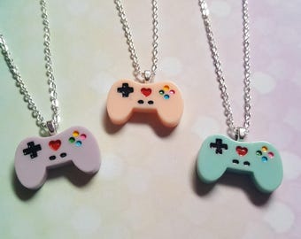 Game Controller Necklace | Gamer Jewelry | Cute Resin Pendant | Geeky Gift for Him or Her