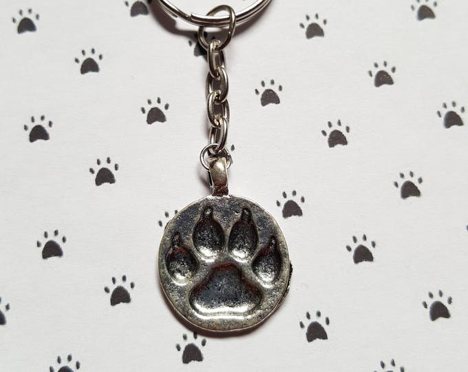 Actual Pet Photo Keyring, Paw Print Keychain, Pet Memorial Gift, DOG ...