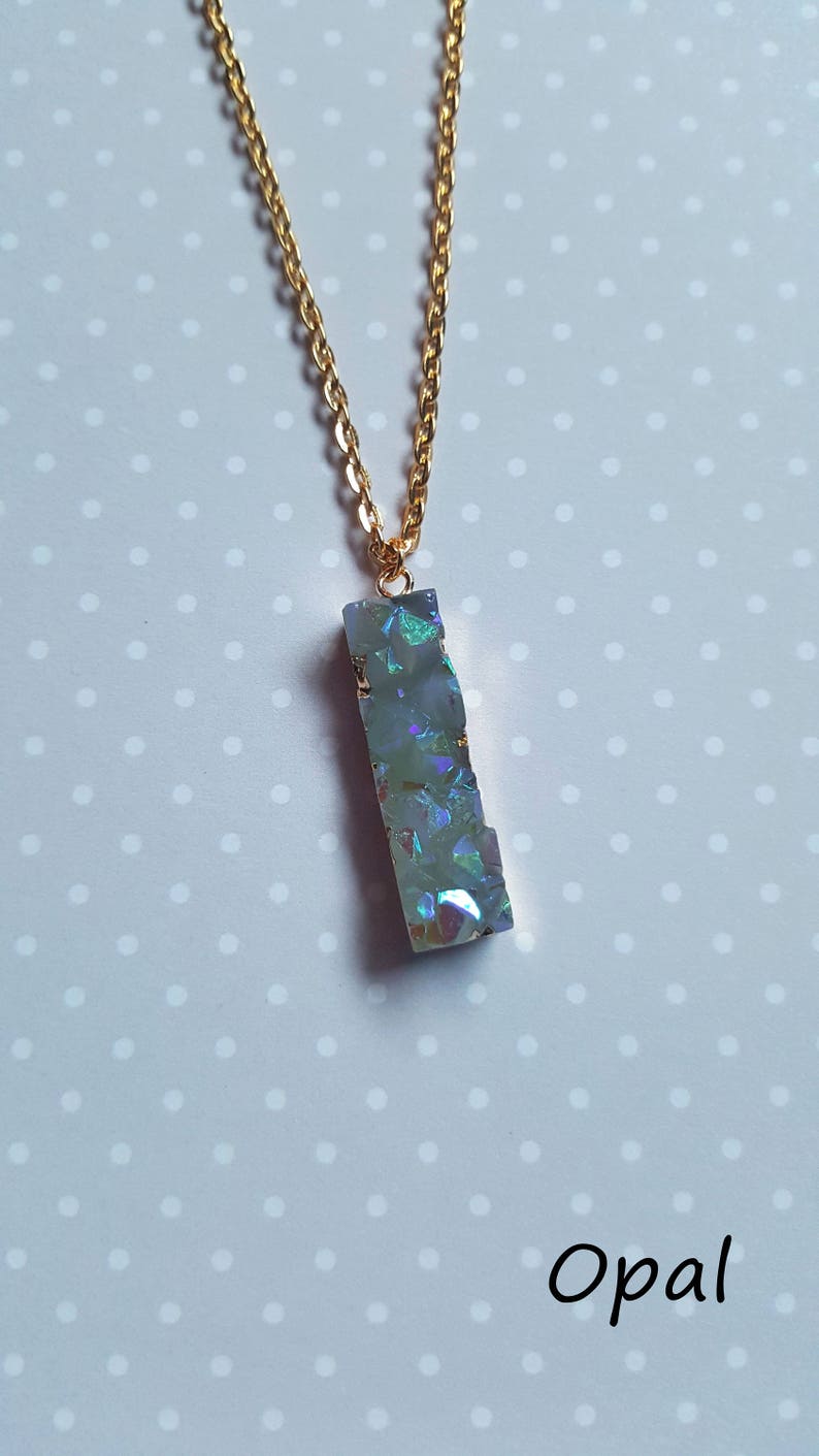Pendant necklace Druzy pendant Faux druzy Resin druzy Druzy Druzy necklace Gold plated Resin druzy necklace