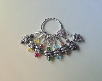 Silber Häschen Perlen Maschenmarkierer - Niedliche Häschen Stricken & Häkeln Fortschrittshüter