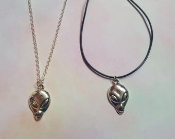 Alien necklace, Alien pendant, Outer space necklace, Alien, Alien creature, Outer space, Extra terrestrial, Martian, Space, Gifts for boys