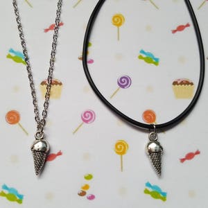 Ice cream necklace, Ice cream pendant, Pendant necklace, Ice cream, Ice cream cone, Summer jewellery, Holiday jewellery, Beach, Seaside