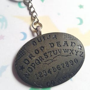 Ouija board keyring, Ouija board bag charm, Halloween keyring, Ouija board, Halloween, Horror, Goth, Gothic, Alternative, Occult