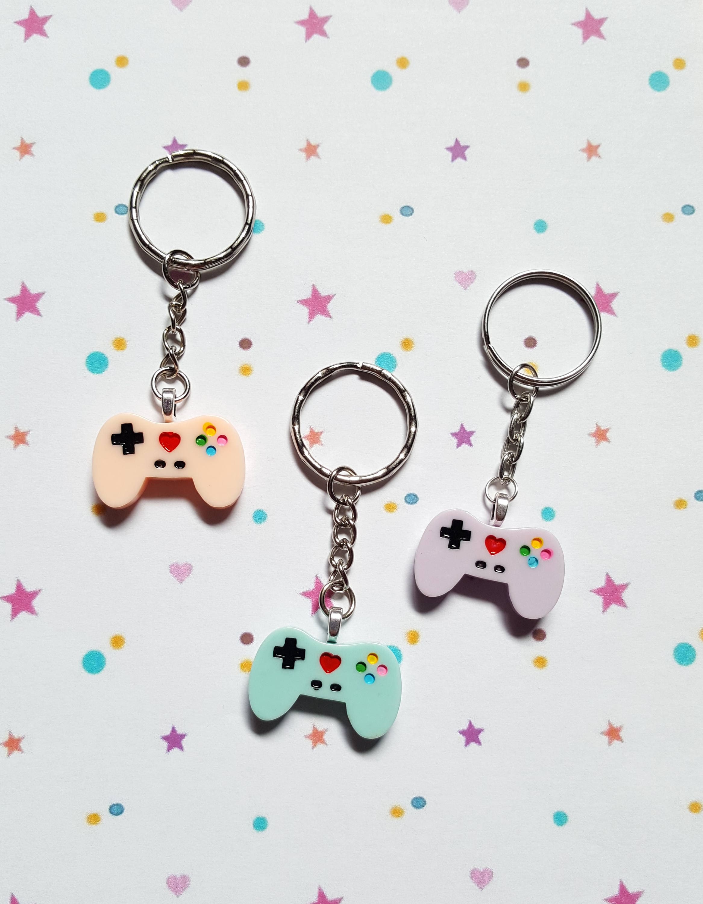 Game controller keyring Gamer keyring Game controller Gamer Etsy