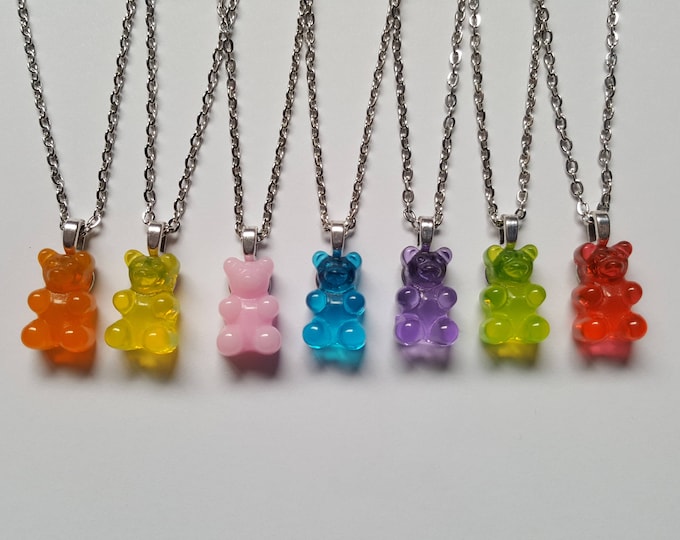 Gummy Bear Necklace Gummy Bear Pendant Sweet Necklace Etsy