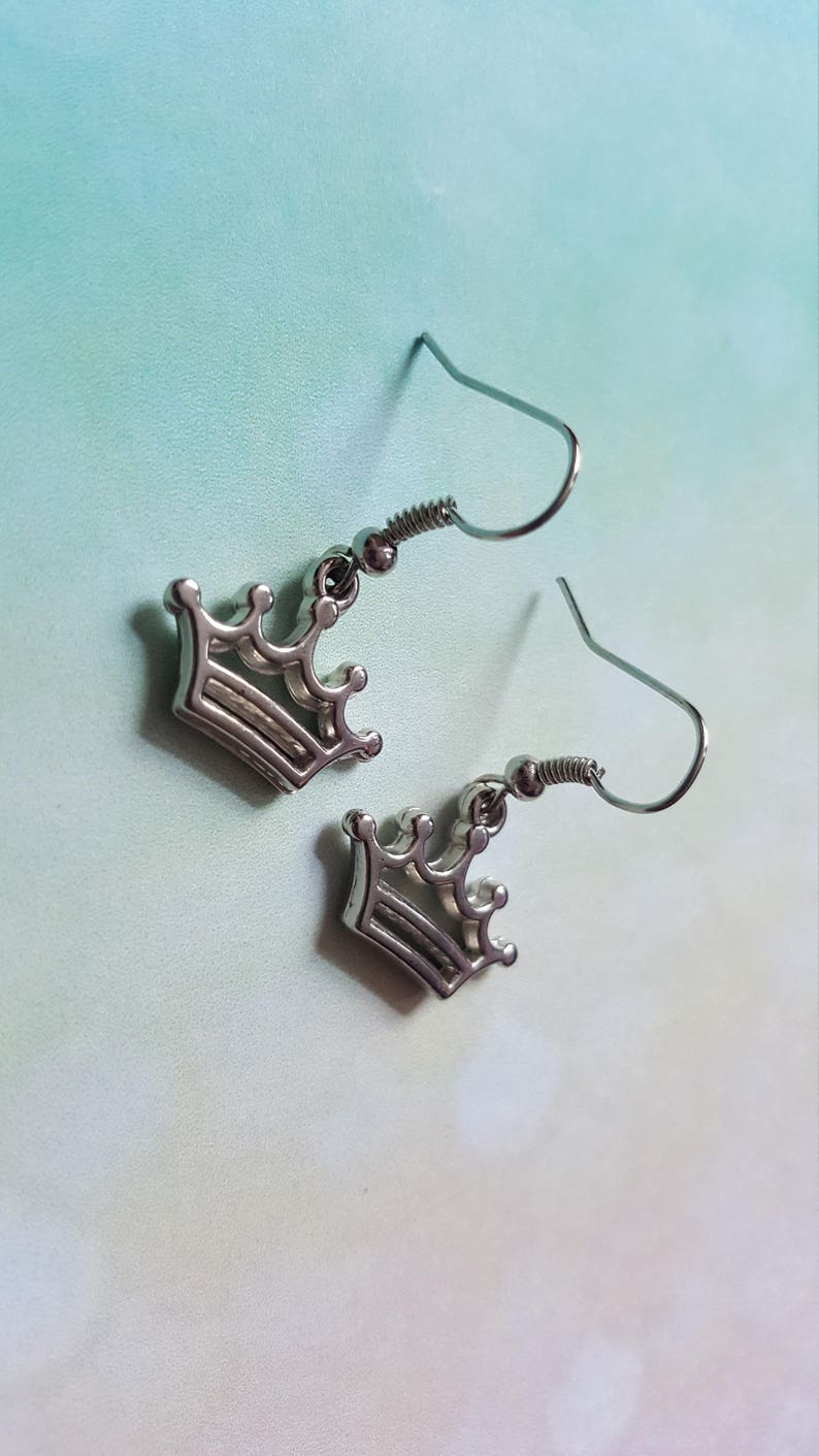 Dangle earrings Crown earrings Princess Crown Princess earrings Gifts for girls Gifts for her Fantasy Fantasy jewellery