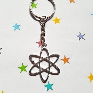 Atom keyring, Atom bag charm, Geek keyring, Geek, Geeky, Science, Atom, Atoms, Big bang theory, Geeky gift, Nerdy gift, Nerd, Scientist gift
