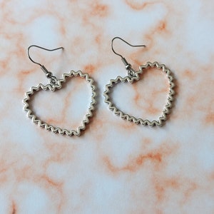spike heart earrings, heart earrings, spiky earrings, heart jewellery, heart, spiky, spike hearts
