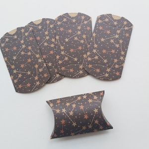 cajas de almohada de estrellas, cajas de almohadas, caja de regalo, envoltura de regalo, estrella, estrellas, cielo estrellado, celestial, astrología, espacio