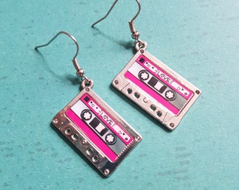 Cassette Tape Earrings | Retro Mixtape Resin Dangle Earrings | 80s/90s Novelty Jewellery