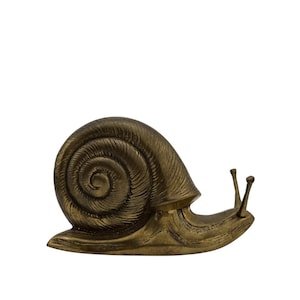 Vintage MCM Brass Snail