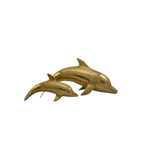 Vintage Brass Dolphins-A Pair