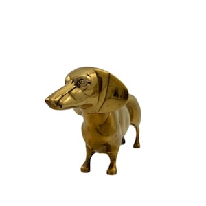 Vintage Brass Dachshund