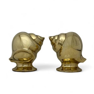 Vintage Brass Shell Bookends-A Pair