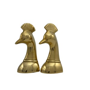 Vintage Brass Bird Bookends-A Pair