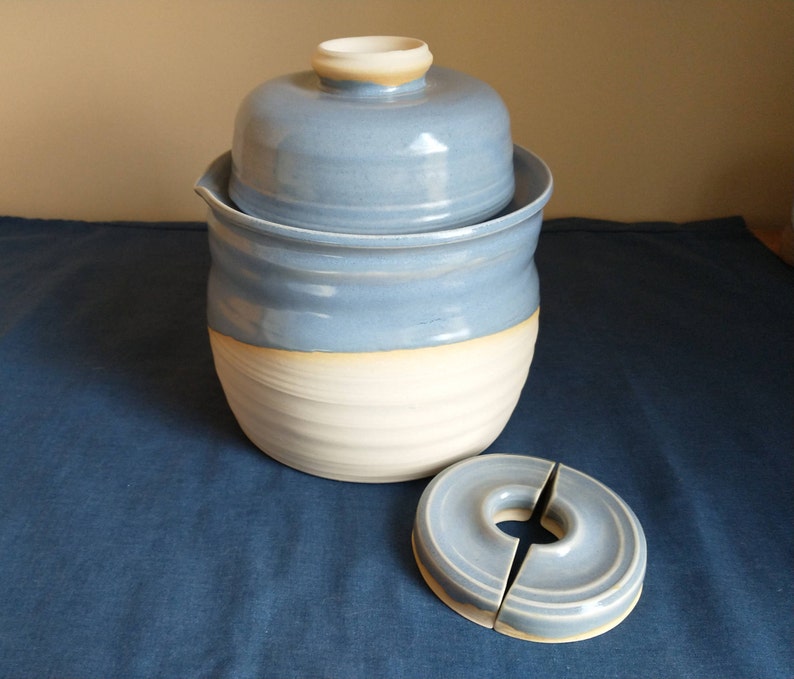 Half Gallon Water Seal Fermentation Crock Holds 9 Cups Etsy