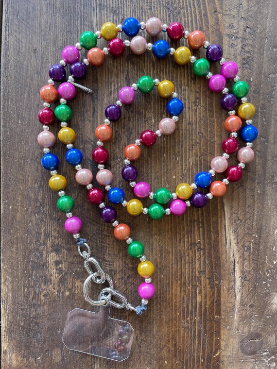 Miracle Pearl Beads Phone Necklace Lanyard - Length Adjustable - Etsy