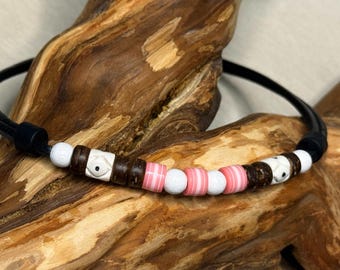 Surfer chain leather chain necklace men women surfer necklace leather necklace surf jewelry HANA LIMA