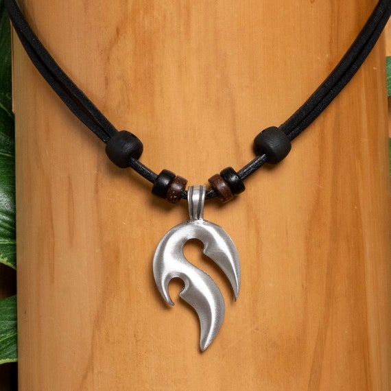Leather Chain Surf Jewelry – Surfer Necklace Men's & Women's – Maori Style Beach Pendant – HANA LIMA