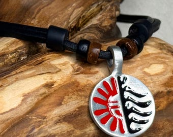 Surfer necklace, leather necklace, men's necklace, women's necklace, choker, surf jewelry, necklace for men and women, sun and sea, HANA LIMA
