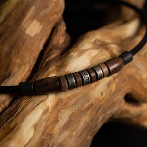 Surfer ketting leren ketting heren ketting dames ketting ketting mannen vrouwen man vrouw lengte verstelbaar roestvrij staal nikkelvrij unisex Rokan