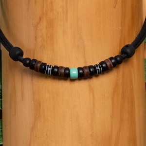 Leren ketting zonder hanger, leren heren- en damessurfketting, surfketting HANA LIMA