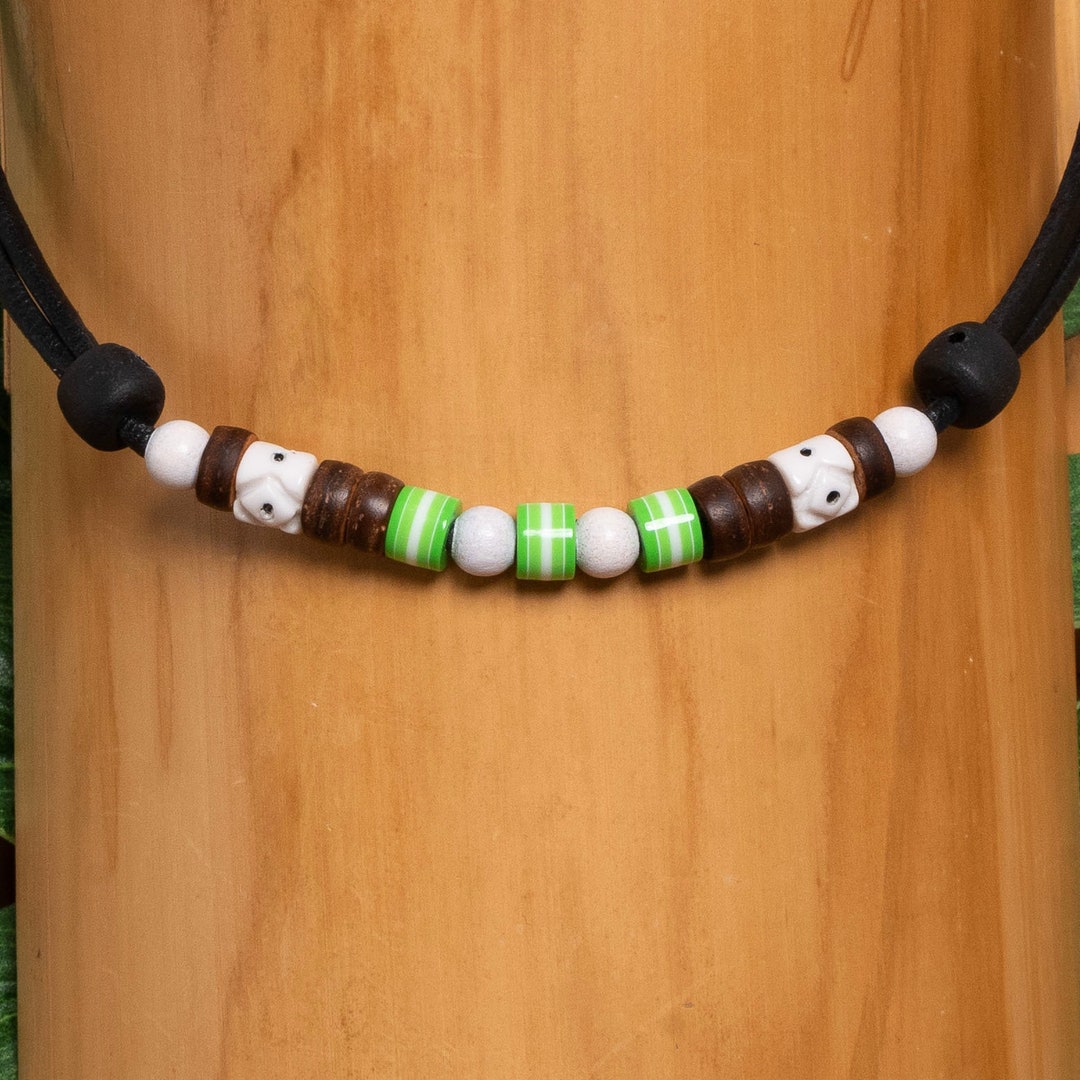 Collana Uomo E Donna In Pelle Con Tema Surf E Ancora – Gioiello HANA LIMA