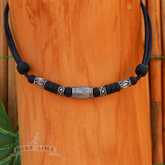 HANA LIMA ® Halskette ohne Anhänger Surferkette Lederkette Herrenkette Edelstahl HANA LIMA ® Halskette ohne Anhänger Surferkette Lederkette Herrenkette Edelstahl