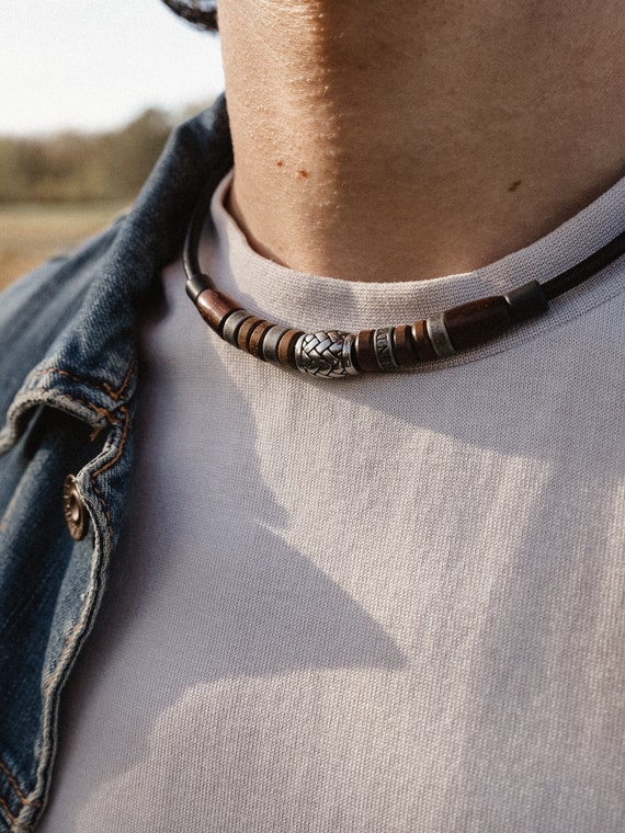 Leather Necklace Surfer Chain Men's Necklace Women's Necklace