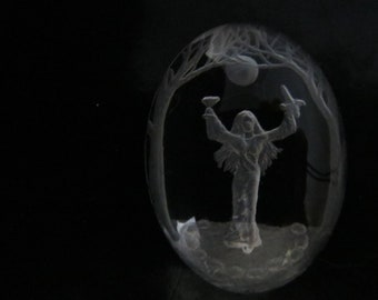 Fine Intaglio Glass Cabochon &quot;High Priestess&quot;